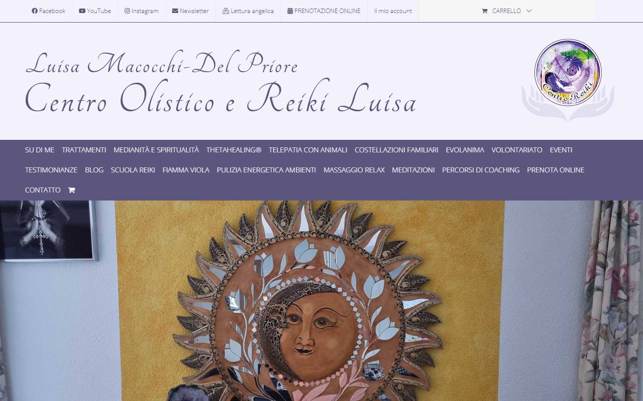 Anteprima del sito: Centro Olistico e Reiki Luisa di L. Macocchi