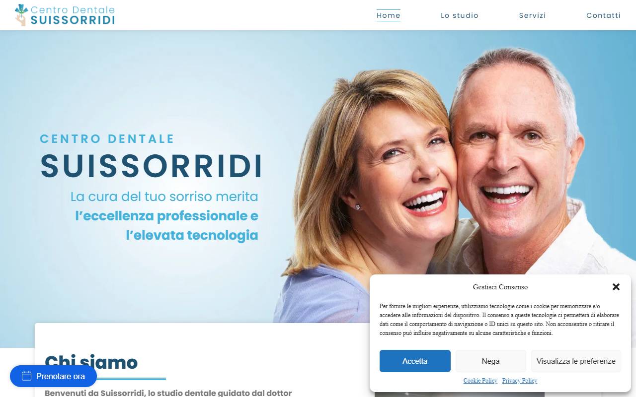 Anteprima del sito: Centro Dentale Suissorridi SA