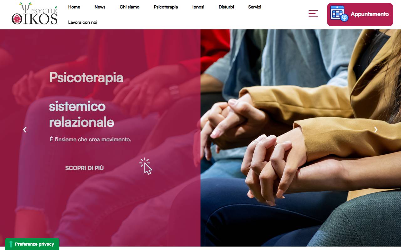 Anteprima del sito: Centro di Terapia Relazionale Oikos Sagl