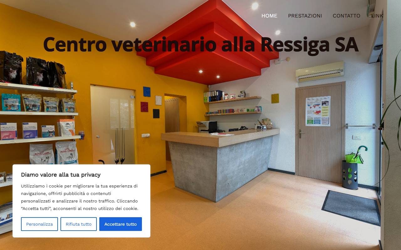Anteprima del sito: Centro Veterinario alla Ressiga SA