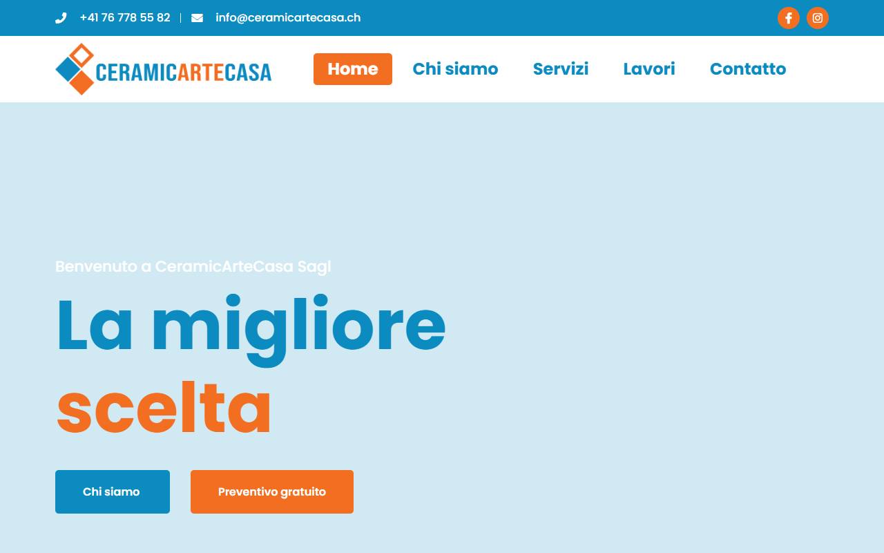 Anteprima del sito: CeramicArteCasa Sagl