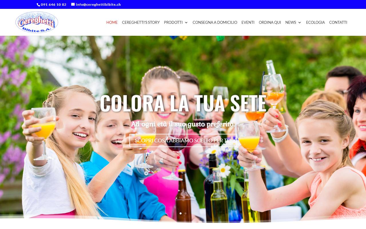 Anteprima del sito: Cereghetti Bibite SA