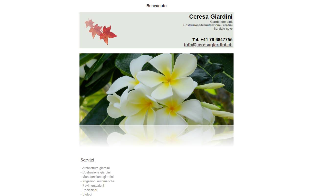Anteprima del sito: Ceresa Giardini