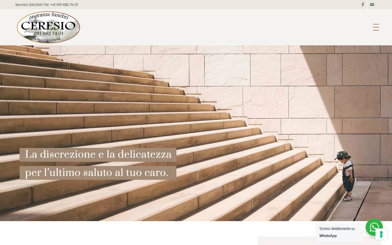 Anteprima del sito: Onoranze Funebri Ceresio Sagl