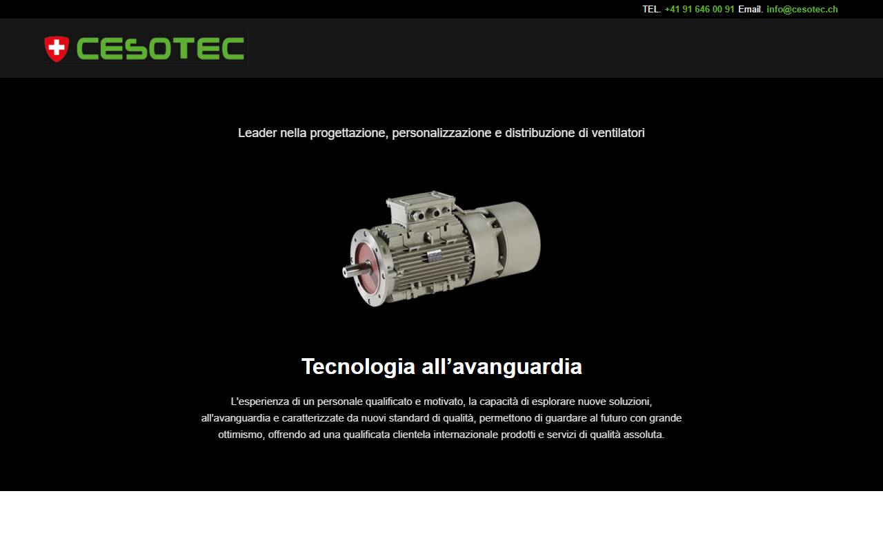 Anteprima del sito: CESOTEC AG