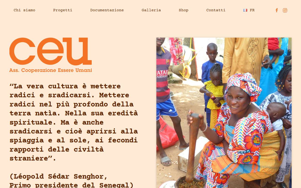Anteprima del sito: CEU - Associazione Cooperazione Essere Umani