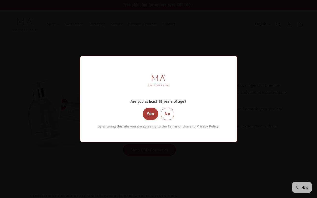 Anteprima del sito: MA Switzerland Retail Sagl