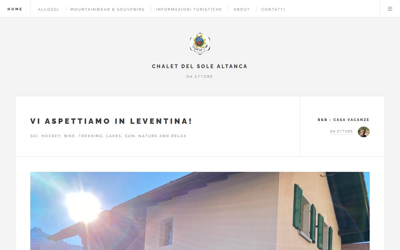 Anteprima del sito: Chalet del Sole di Ettore Livio Serafini