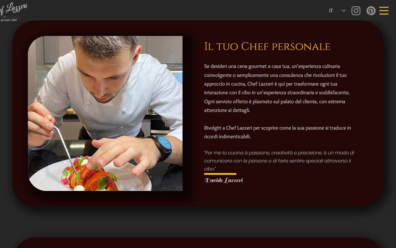 Anteprima del sito: Chef Lazzeri
