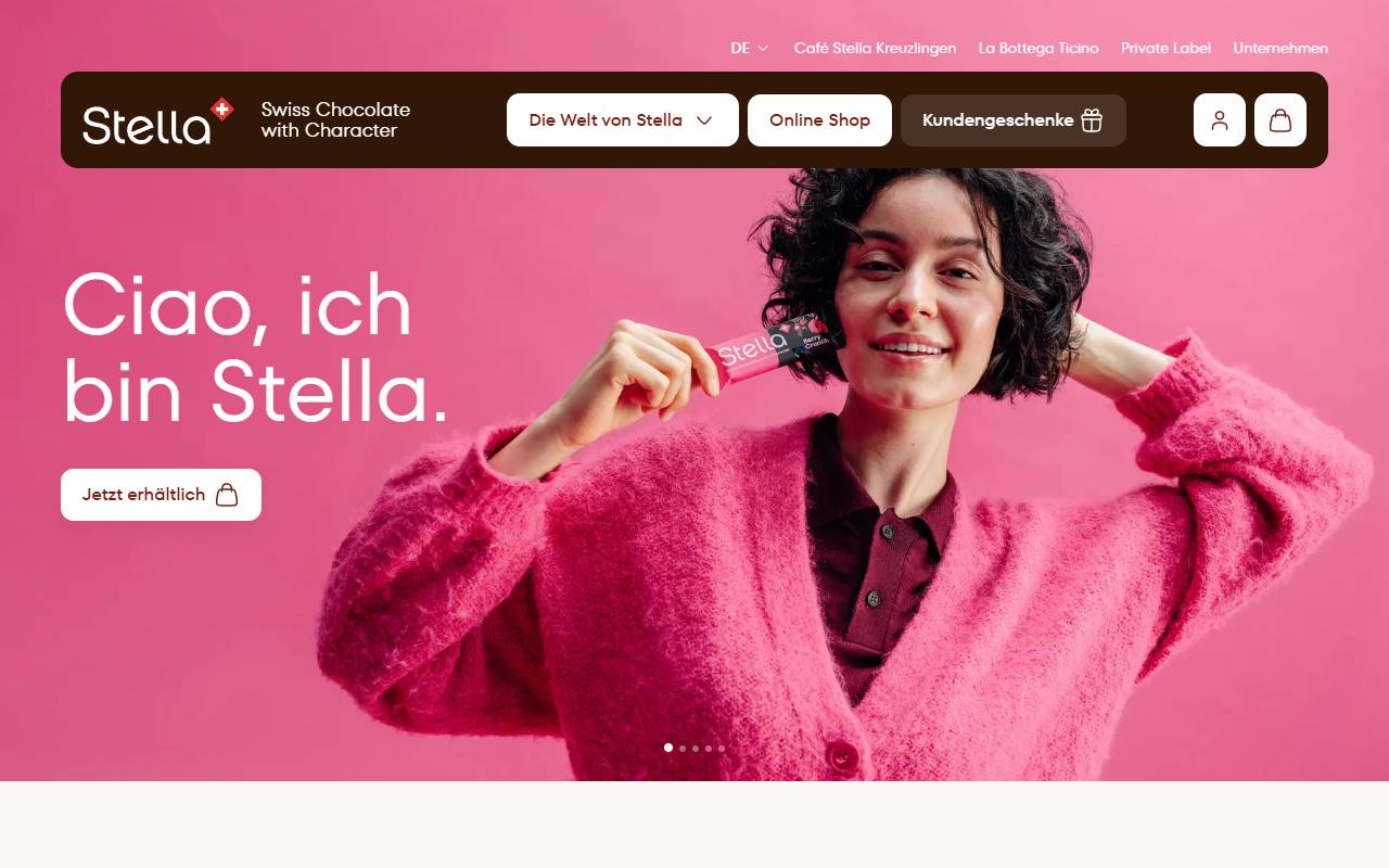 Anteprima del sito: Chocolat Stella SA