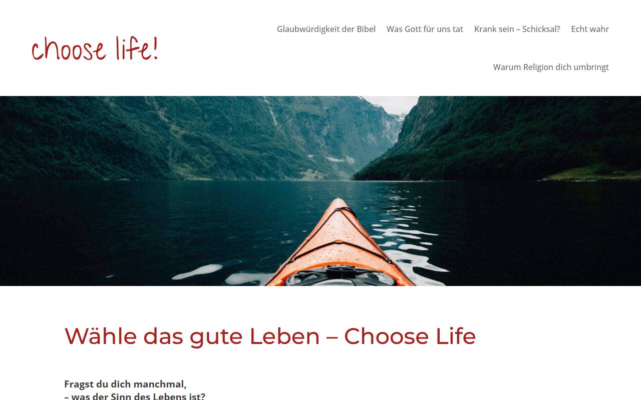 Anteprima del sito: Choose Life Sagl
