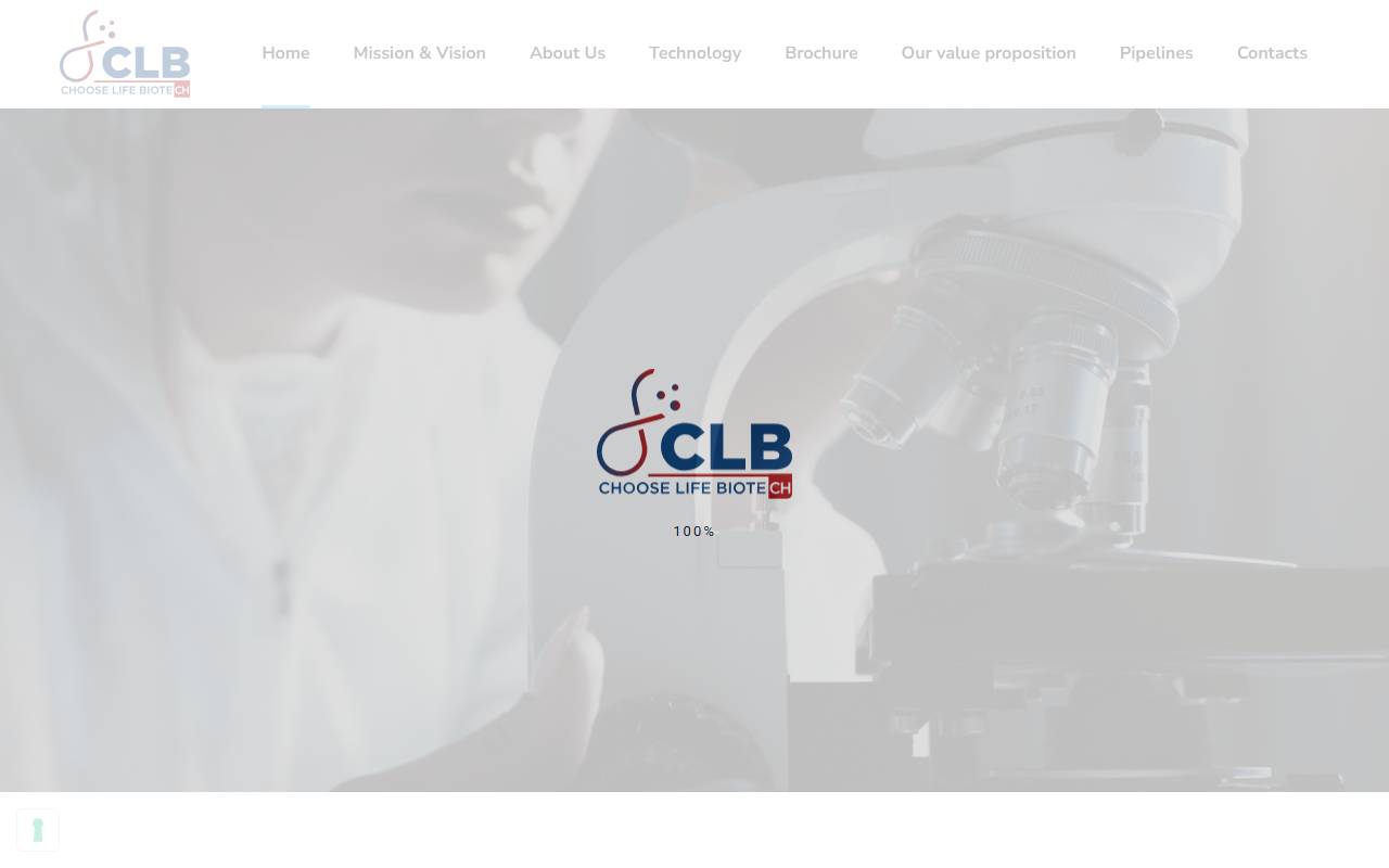 Anteprima del sito: CHOOSE LIFE BIOTECH SA
