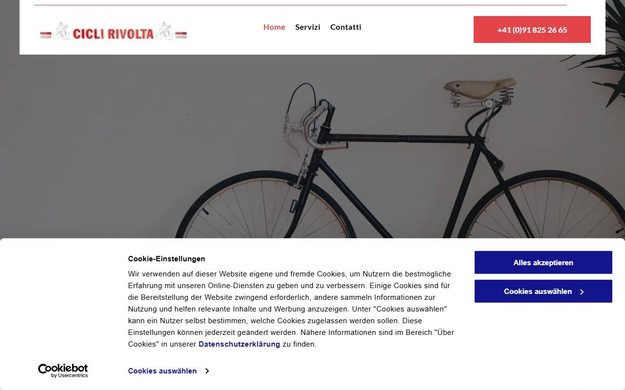 Anteprima del sito: Cicli Rivolta Sagl