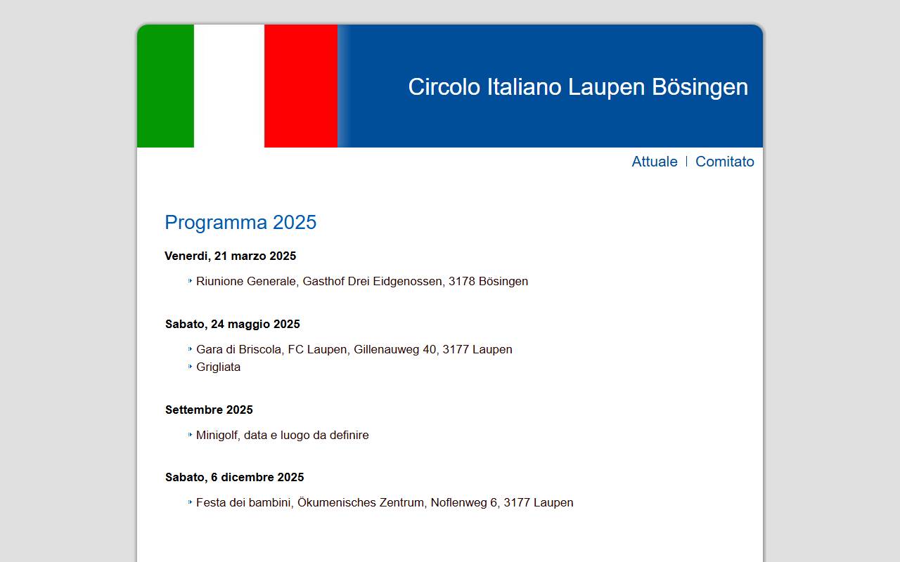 Anteprima del sito: Circolo Futuro SNC