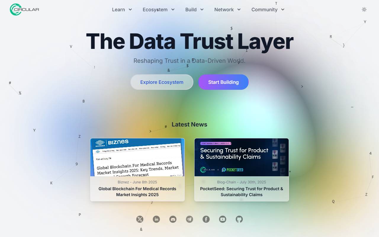 Anteprima del sito: Circular Global Ledgers SA