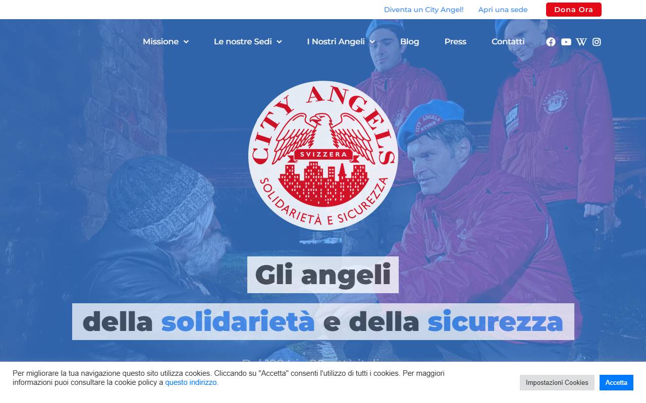 Anteprima del sito: Associazione City Angels Svizzera