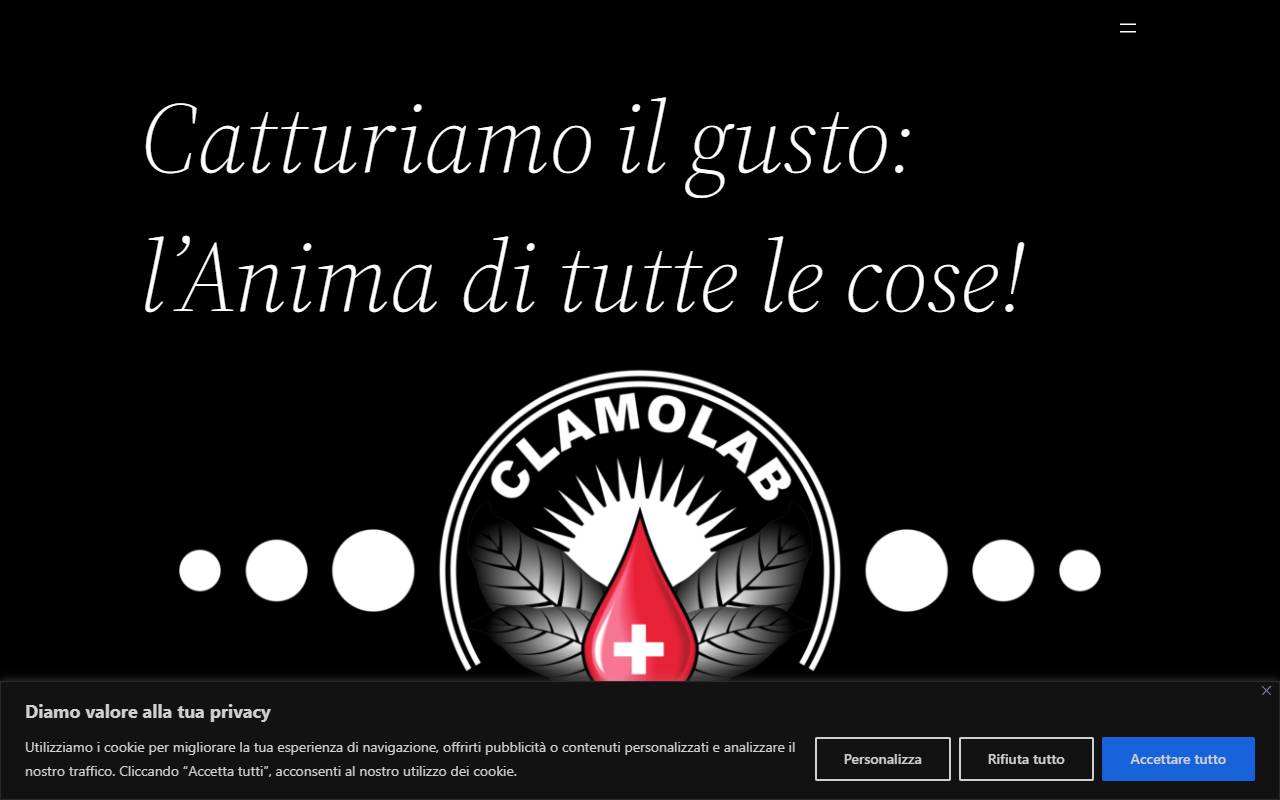 Anteprima del sito: Clamolab Vape di Claudio Mozzanini