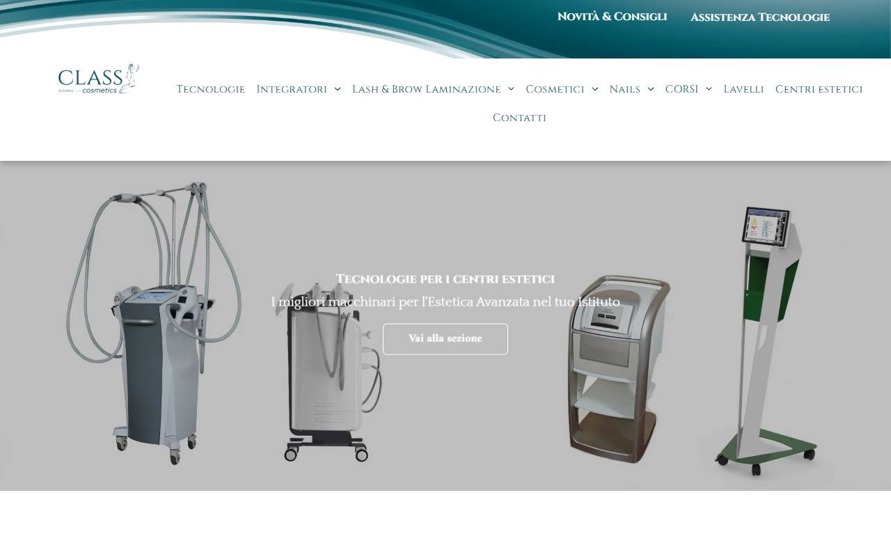 Anteprima del sito: CLASS COSMETICS & TECHNOLOGIES LTD, London, succursale di Lugano