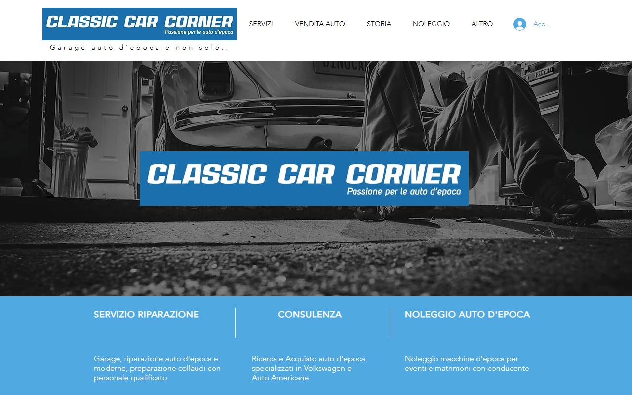 Anteprima del sito: Classic Car Corner SA