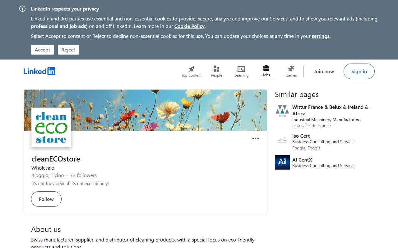 Anteprima del sito: Clean Eco Store GmbH