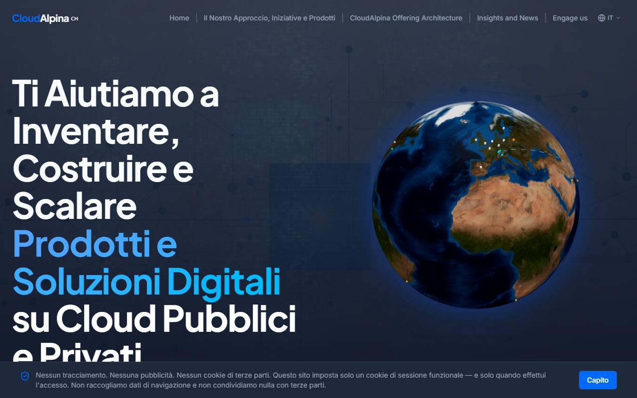 Anteprima del sito: CLOUDALPINA SAGL