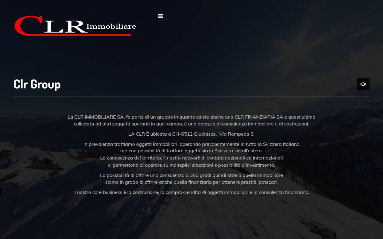 Anteprima del sito: CLR Immobiliare SA