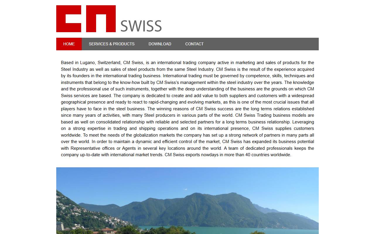 Anteprima del sito: CM Swiss Sagl