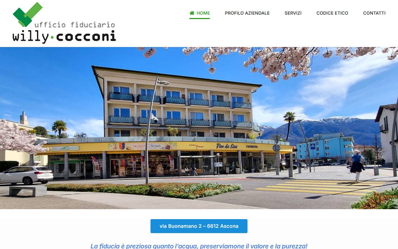 Anteprima del sito: Ufficio fiduciario Willy Cocconi