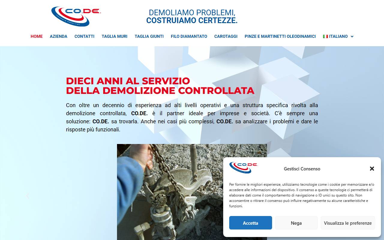 Anteprima del sito: CODE CONCRETE DEMOLITION SAGL succursale di Savosa