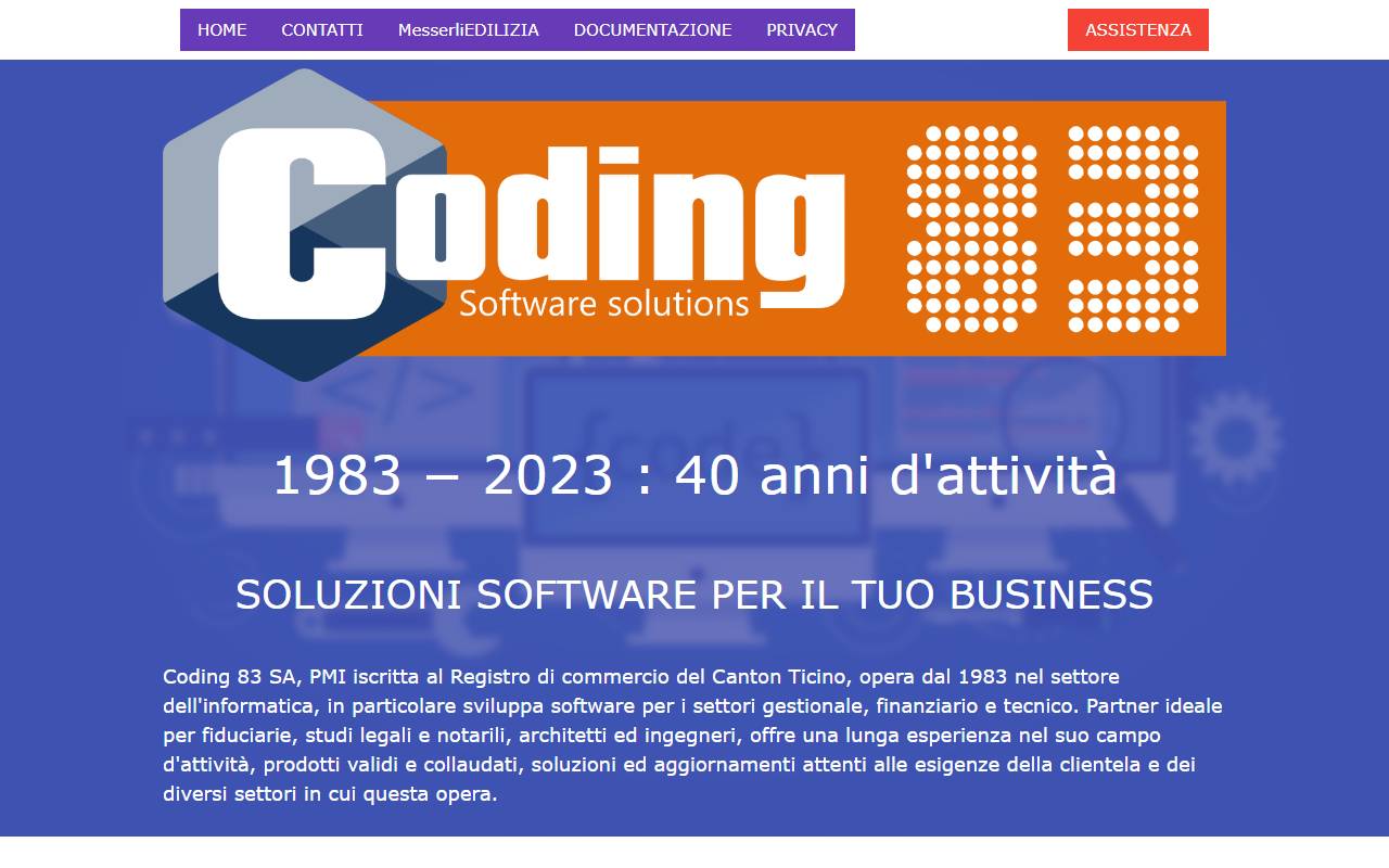 Anteprima del sito: Coding 83 SA