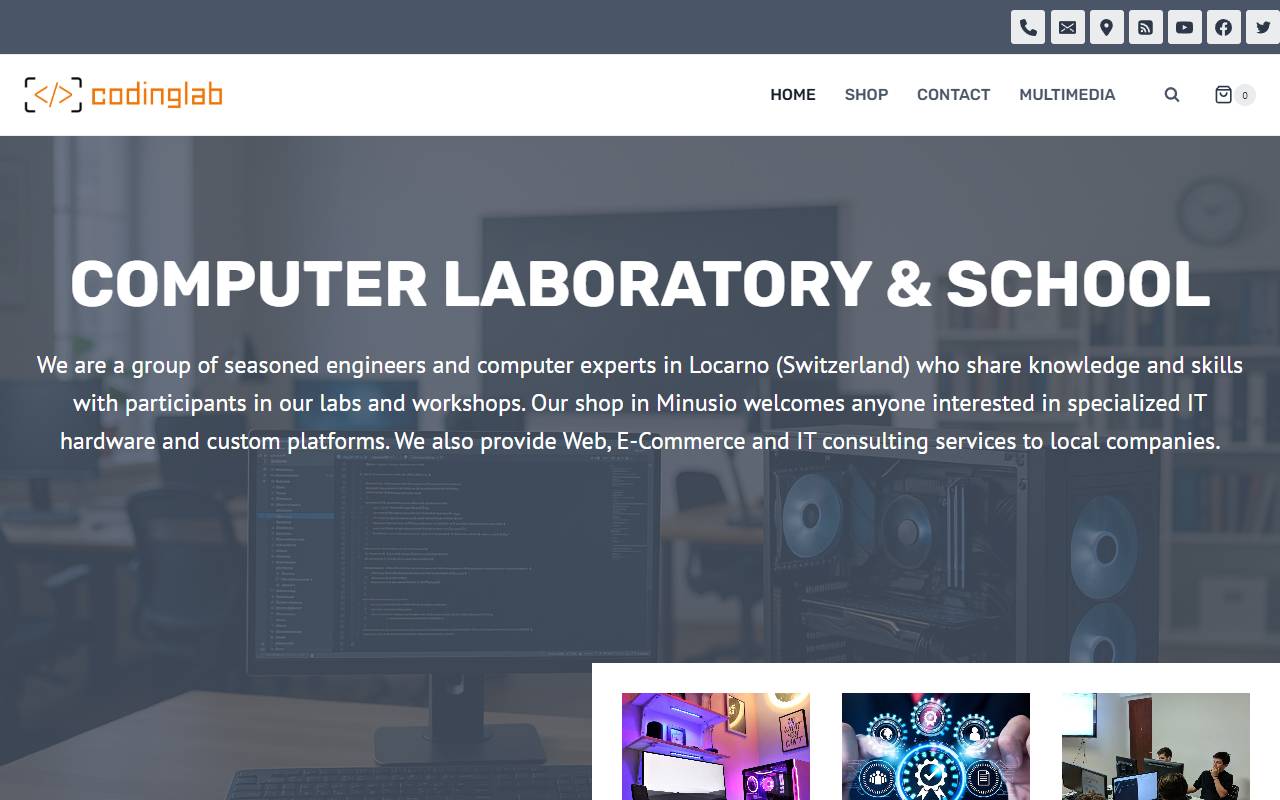 Anteprima del sito: Codinglab Sagl