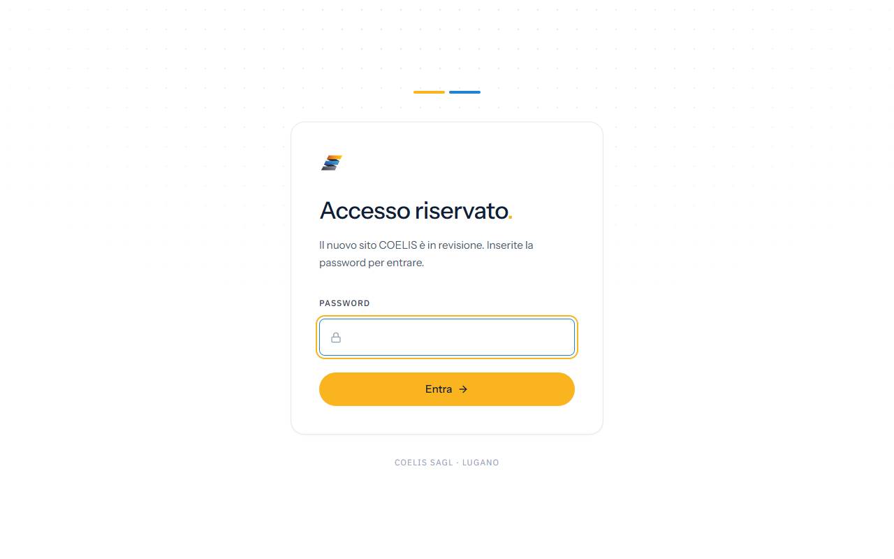 Anteprima del sito: COELIS Sagl