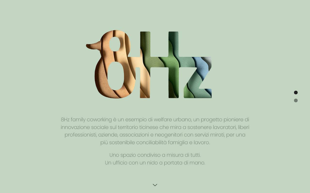 Anteprima del sito: Associazione 8Hz family coworking
