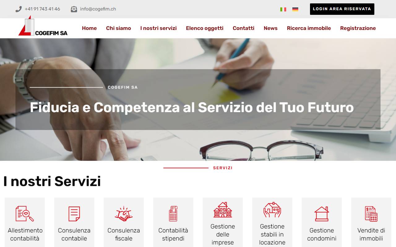 Anteprima del sito: Cogefim SA