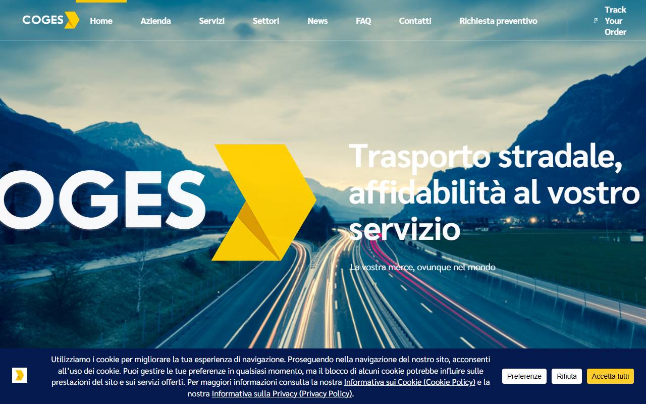 Anteprima del sito: COGES SA