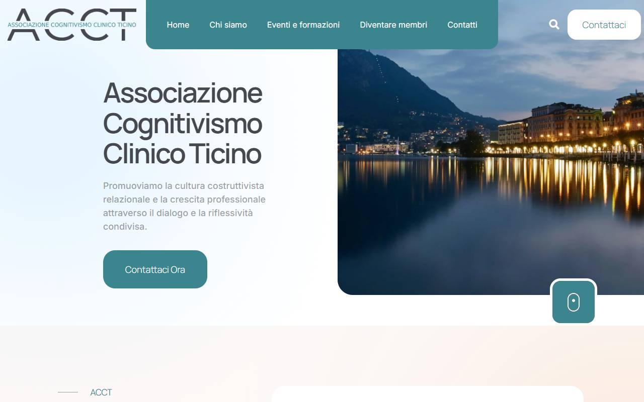 Anteprima del sito: Cognitivismo Clinico - Ticino
