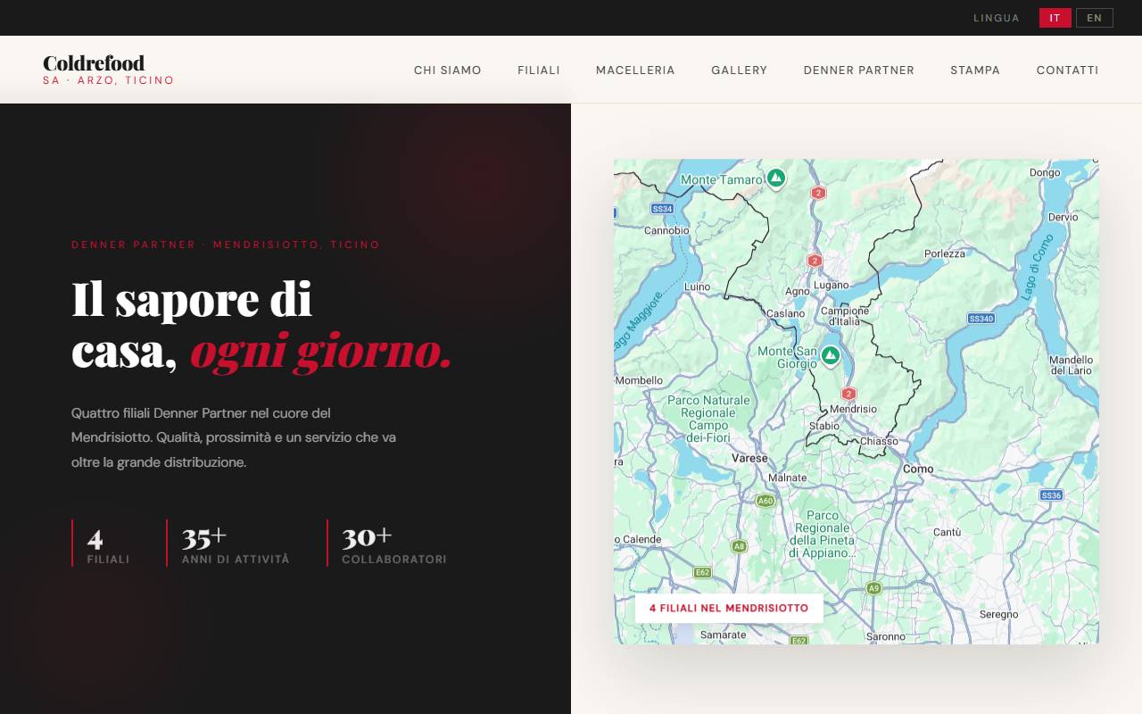 Anteprima del sito: Coldrefood SA
