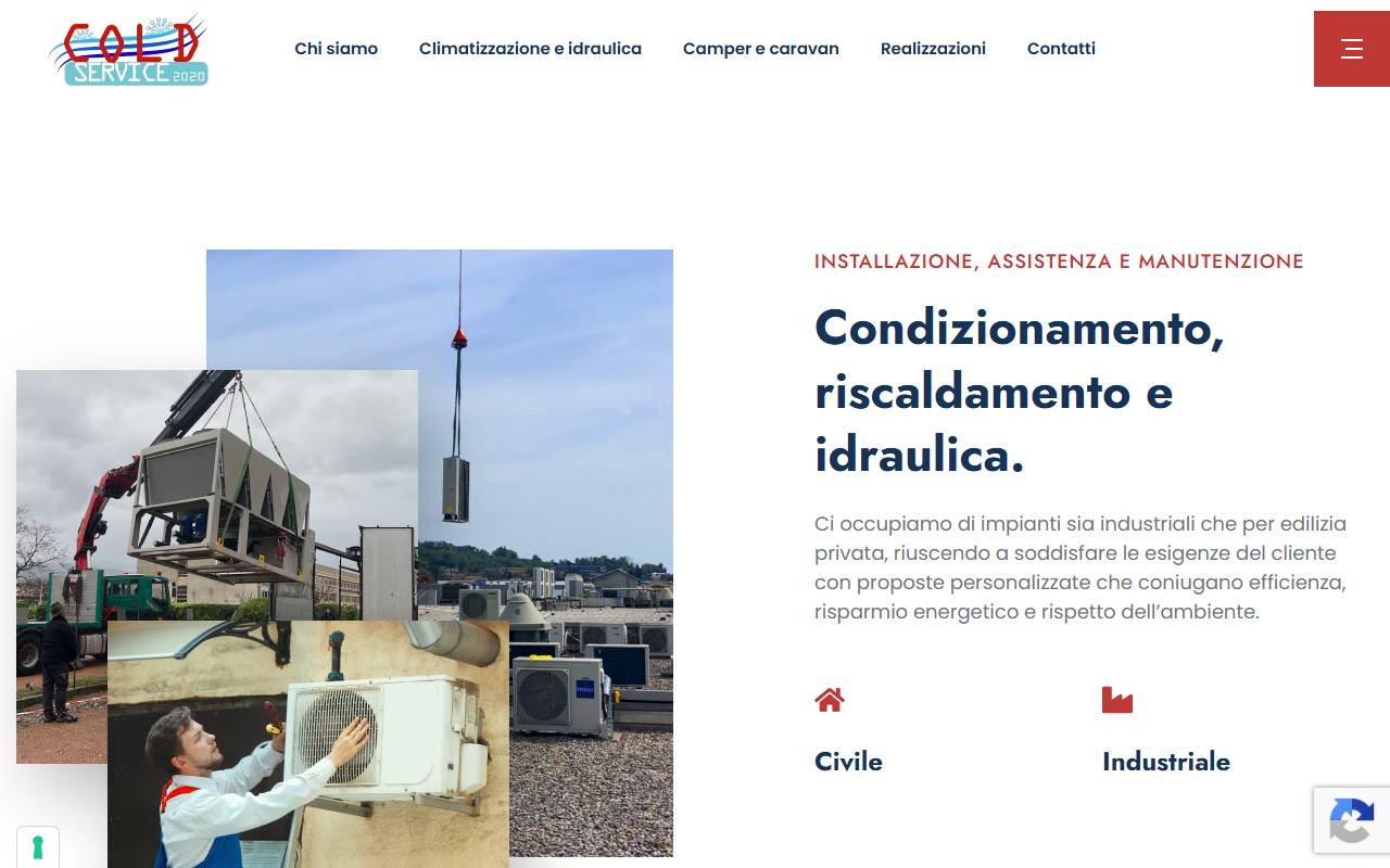 Anteprima del sito: Cold service 2020 Sagl