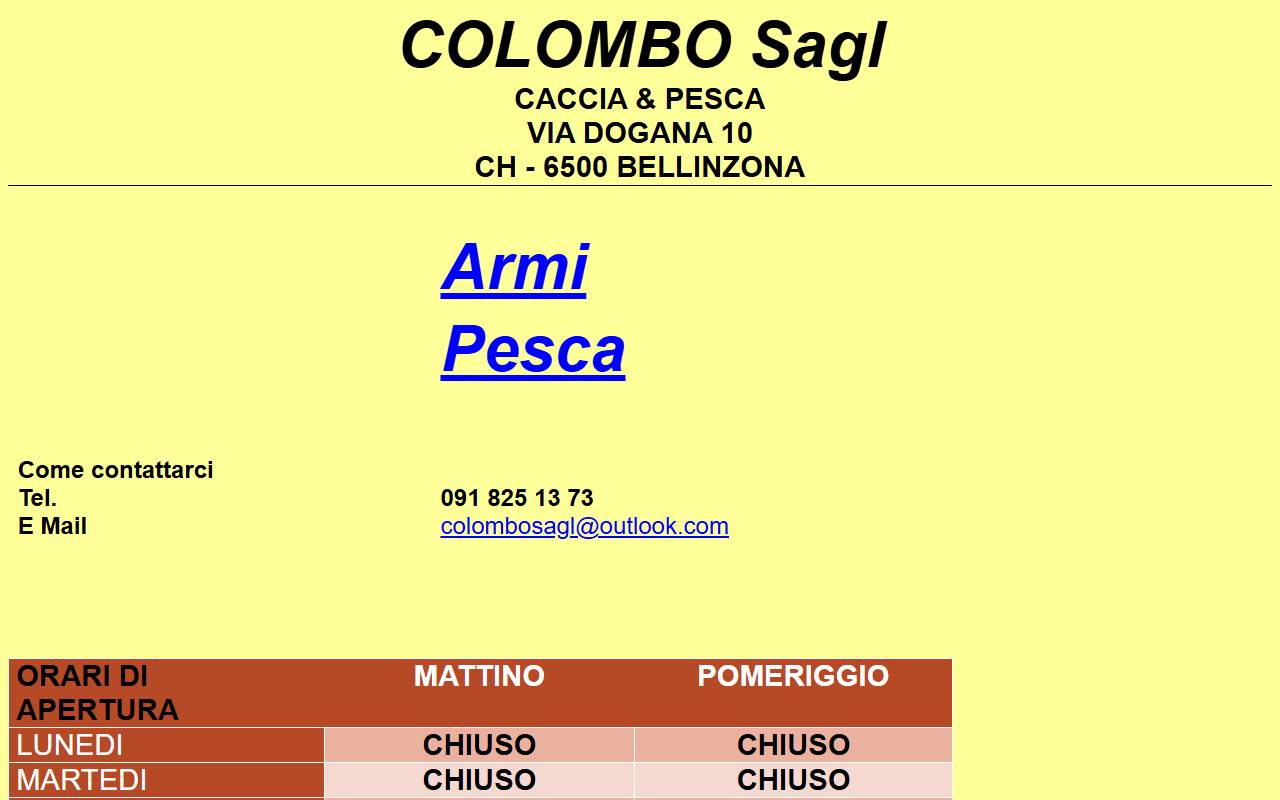 Anteprima del sito: Colombo Sagl