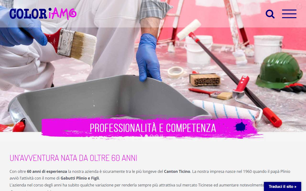 Anteprima del sito: Coloriamo SA