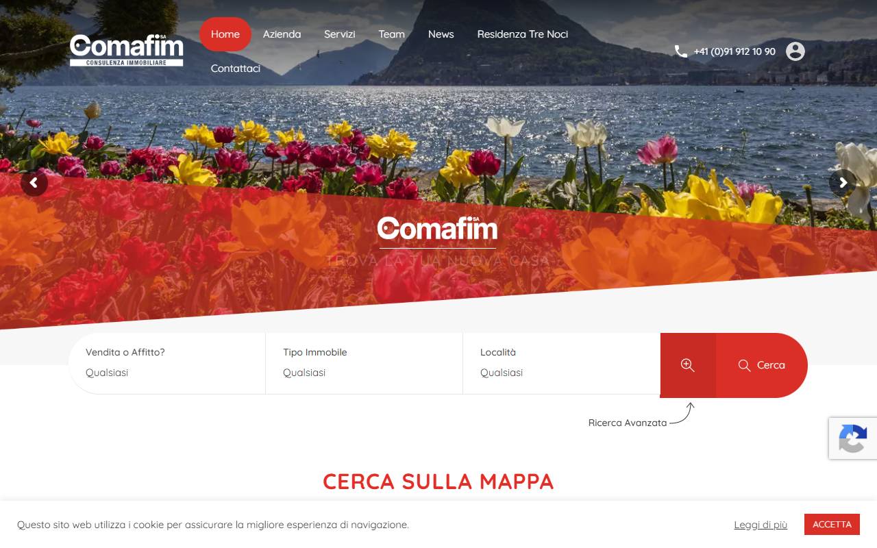 Anteprima del sito: Comafim SA