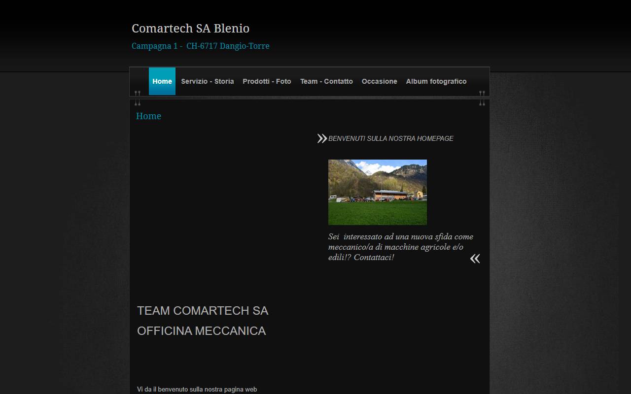 Anteprima del sito: Comartech SA
