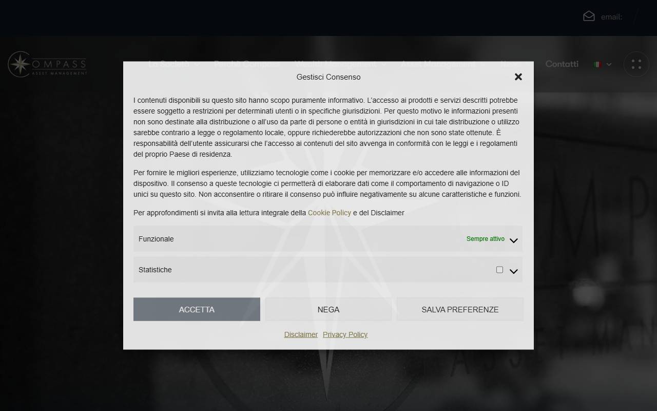 Anteprima del sito: Compass Asset Management SA