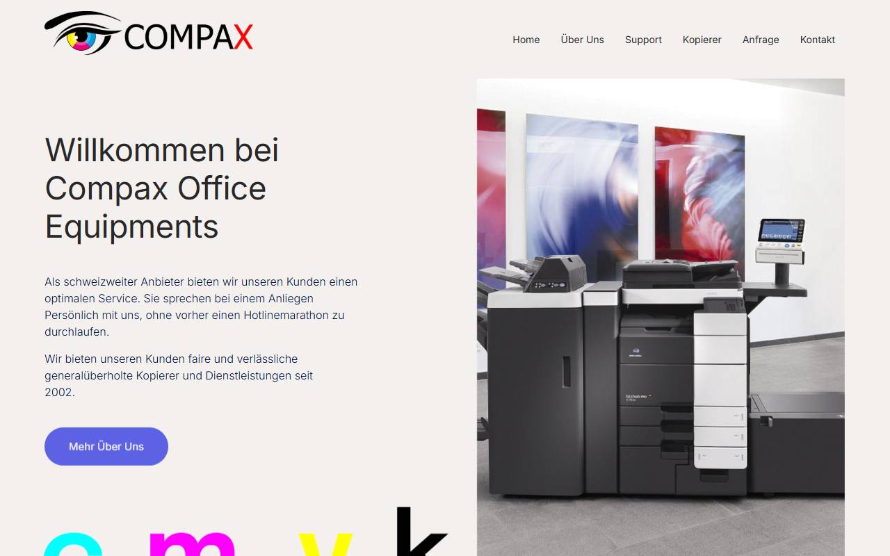 Anteprima del sito: Compax Sagl