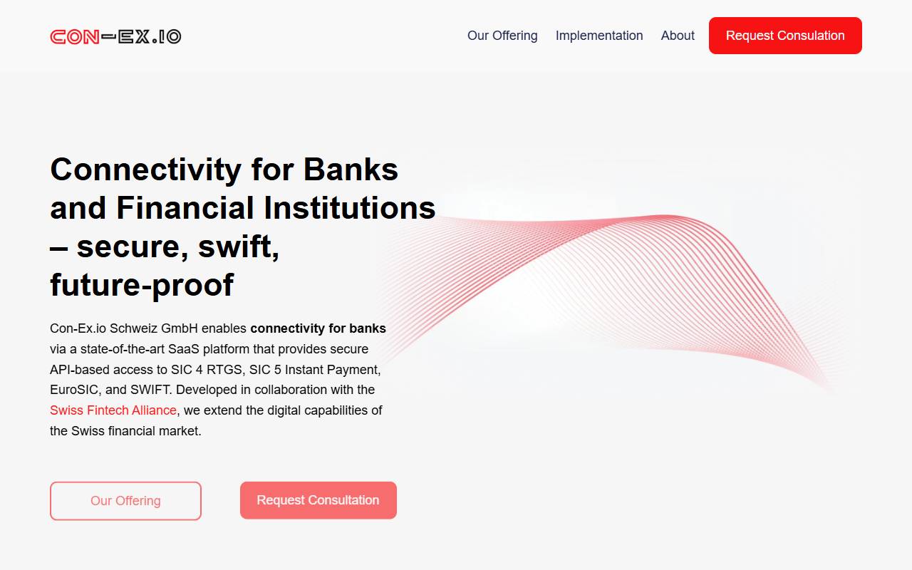 Anteprima del sito: Con-Ex.io Schweiz GmbH