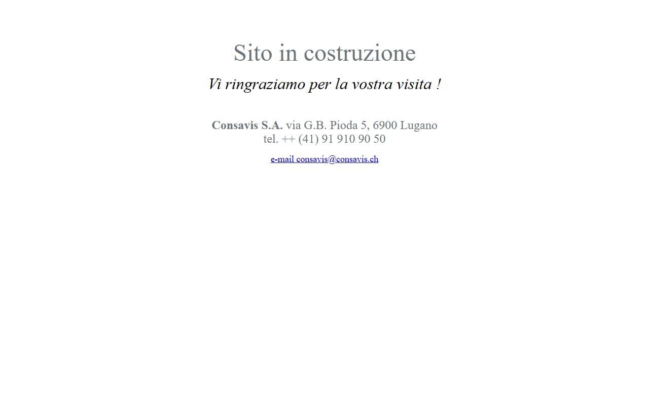 Anteprima del sito: Consavis SA