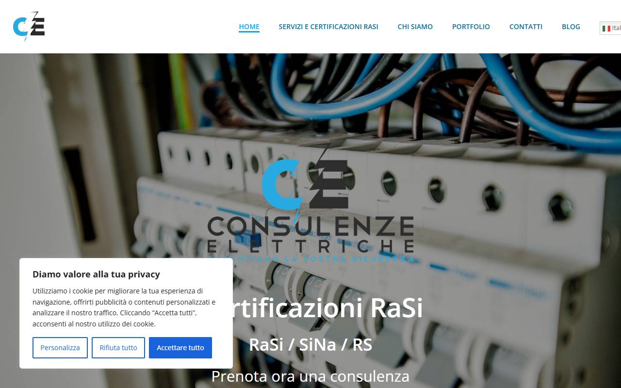 Anteprima del sito: CONSULENZE ELETTRICHE DI GUSTAVO HERRERA ALVARADO
