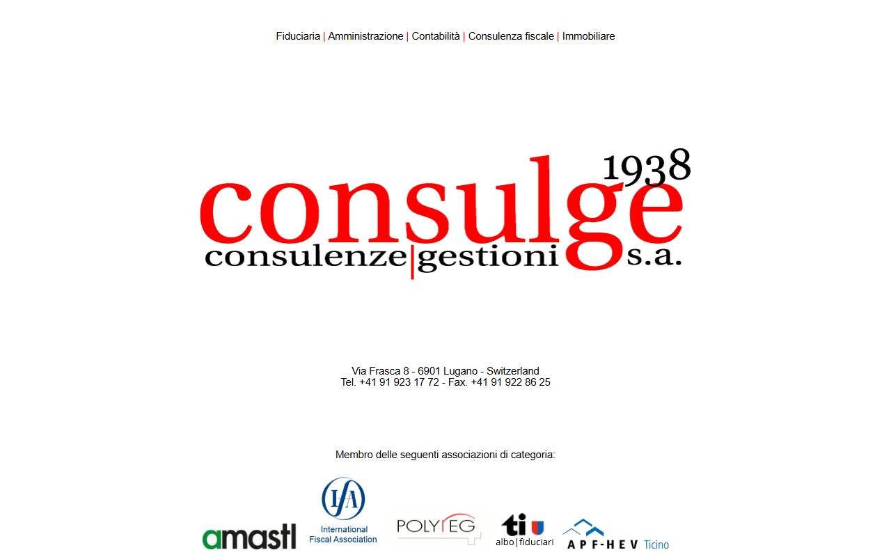 Anteprima del sito: Consulge SA