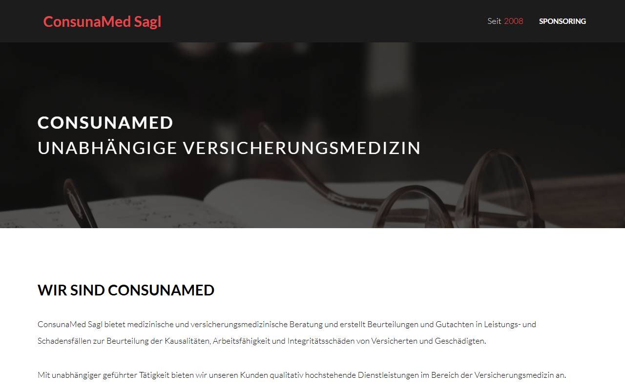 Anteprima del sito: Consunamed Sagl