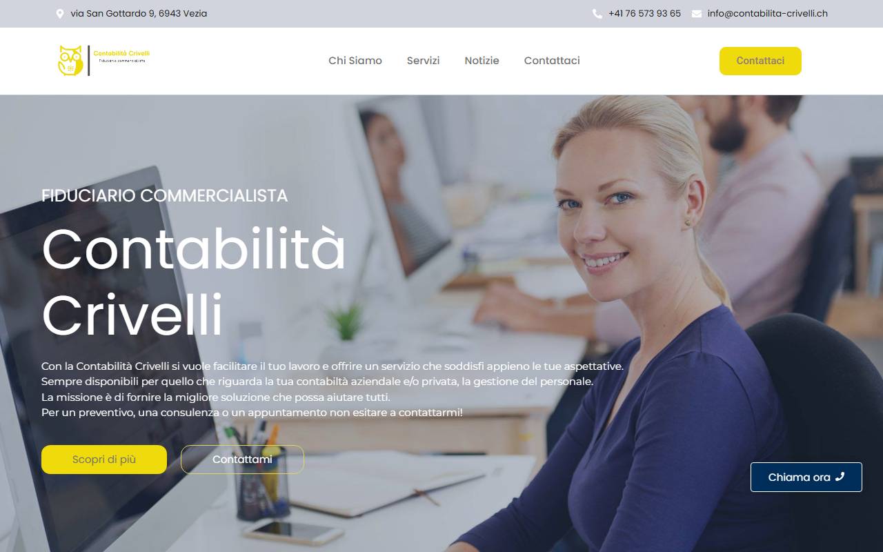 Anteprima del sito: Fiduciaria Crivelli Sagl